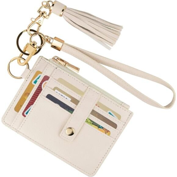 Small Wristlet Wallets for Women RFID Credit CardHolder Wallet Keychain Wristlet - Picture 1 of 7